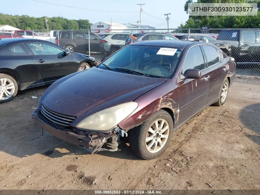 2003 Lexus Es 300 VIN: JTHBF30G930123577 Lot: 39852553