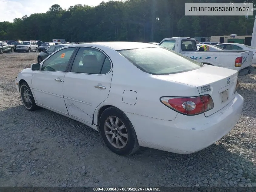 2003 Lexus Es 300 VIN: JTHBF30G536013607 Lot: 40039043