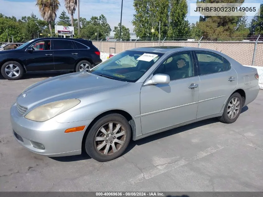 2003 Lexus Es 300 VIN: JTHBF30G230149065 Lot: 40069636