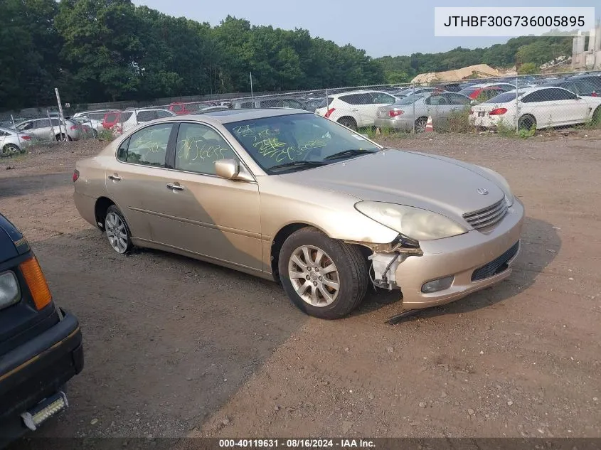 2003 Lexus Es 300 VIN: JTHBF30G736005895 Lot: 40119631