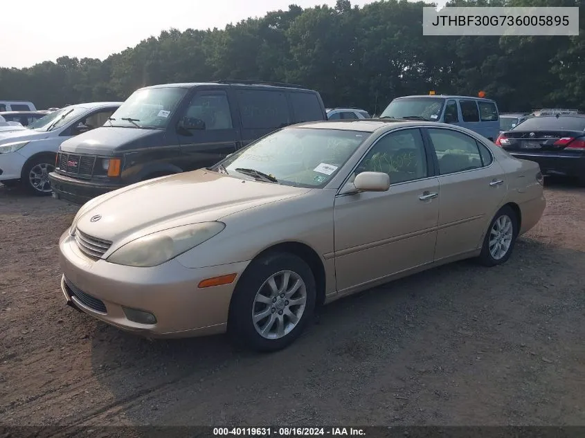 2003 Lexus Es 300 VIN: JTHBF30G736005895 Lot: 40119631