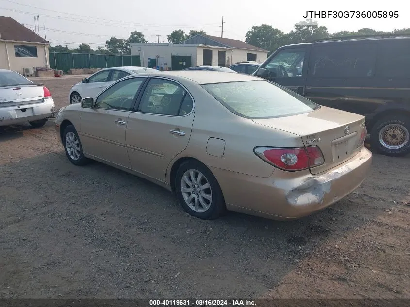 2003 Lexus Es 300 VIN: JTHBF30G736005895 Lot: 40119631