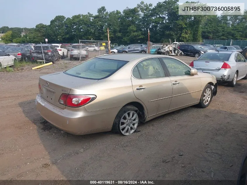 2003 Lexus Es 300 VIN: JTHBF30G736005895 Lot: 40119631