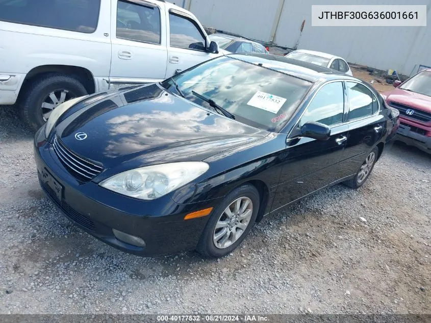 2003 Lexus Es 300 VIN: JTHBF30G636001661 Lot: 40177532