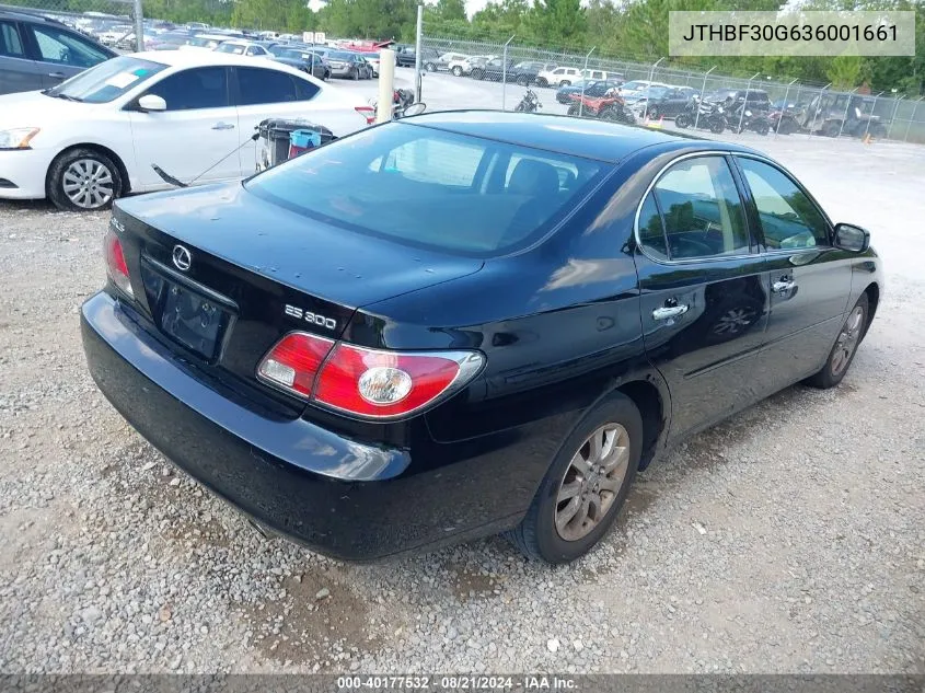 2003 Lexus Es 300 VIN: JTHBF30G636001661 Lot: 40177532