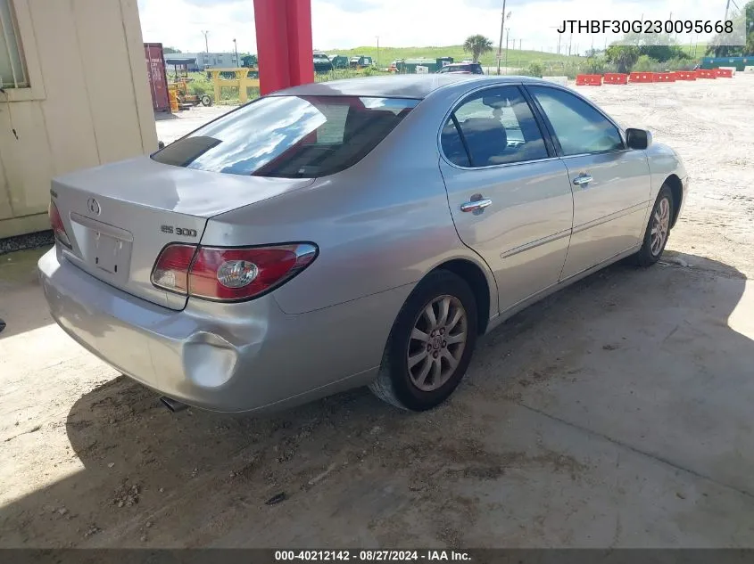 2003 Lexus Es 300 VIN: JTHBF30G230095668 Lot: 40212142