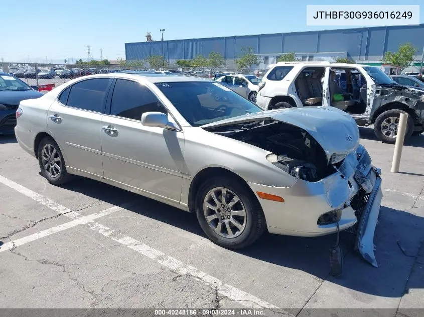 2003 Lexus Es 300 VIN: JTHBF30G936016249 Lot: 40248186