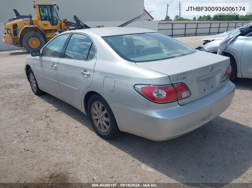 2003 Lexus Es 300 VIN: JTHBF30G936006174 Lot: 40360197