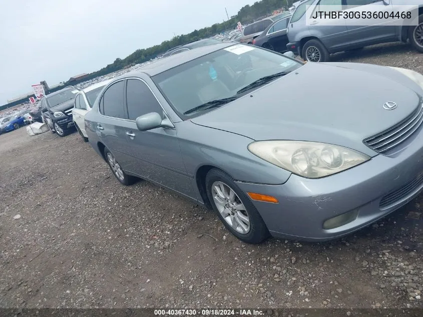 2003 Lexus Es 300 VIN: JTHBF30G536004468 Lot: 40367430