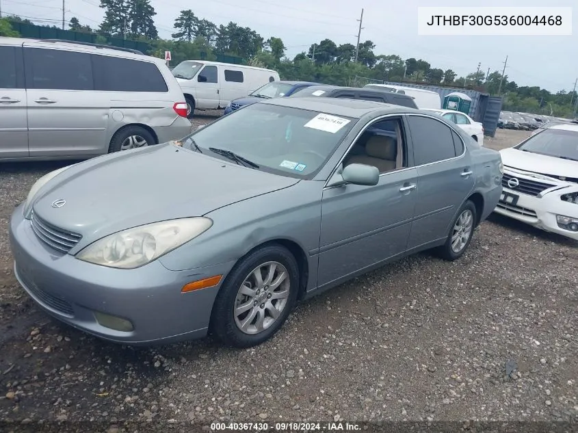 2003 Lexus Es 300 VIN: JTHBF30G536004468 Lot: 40367430