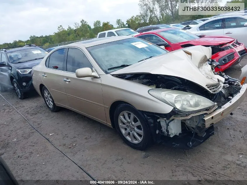 2003 Lexus Es 300 VIN: JTHBF30G335038432 Lot: 40418606