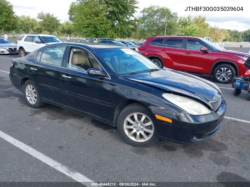 2003 Lexus Es 300 300 VIN: JTHBF30G035039604 Lot: 40448212