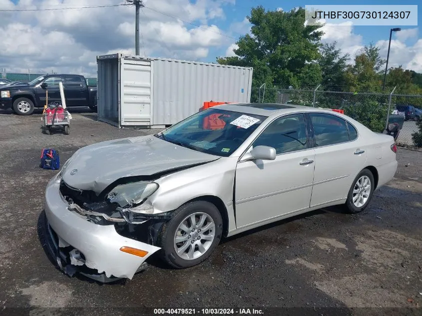 2003 Lexus Es 300 VIN: JTHBF30G730124307 Lot: 40479521