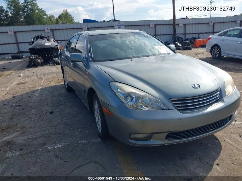 2003 Lexus Es 300 VIN: JTHBF30G230132749 Lot: 40501549