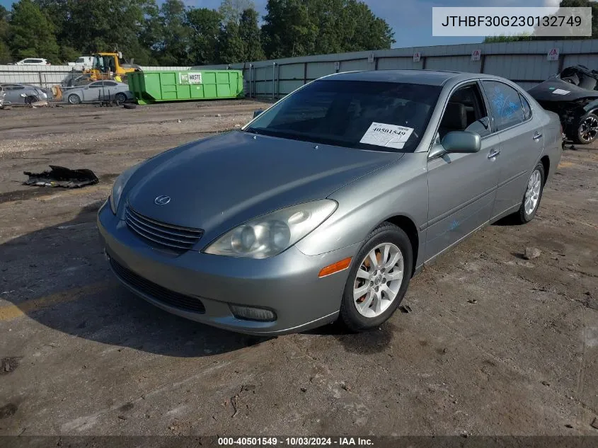 2003 Lexus Es 300 VIN: JTHBF30G230132749 Lot: 40501549