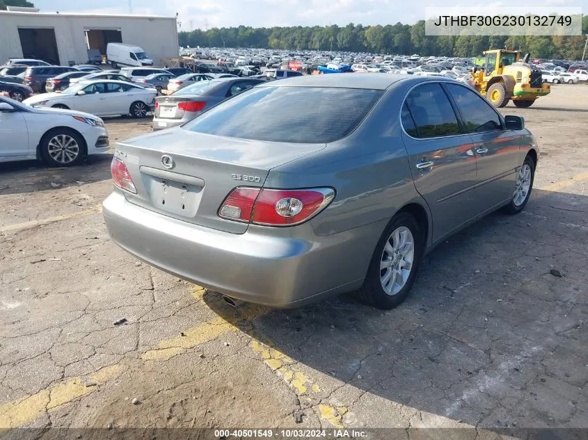 2003 Lexus Es 300 VIN: JTHBF30G230132749 Lot: 40501549