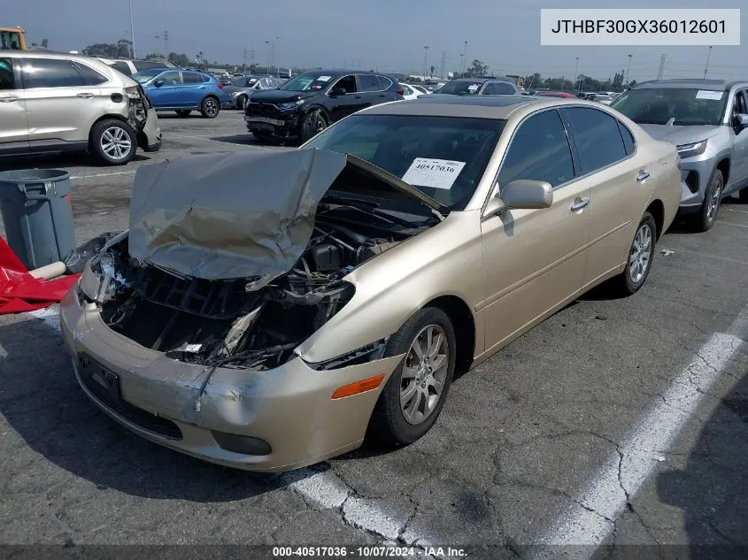 2003 Lexus Es 300 VIN: JTHBF30GX36012601 Lot: 40517036