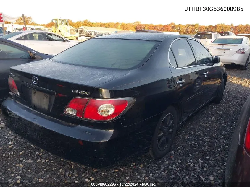 2003 Lexus Es 300 VIN: JTHBF30G536000985 Lot: 40662296