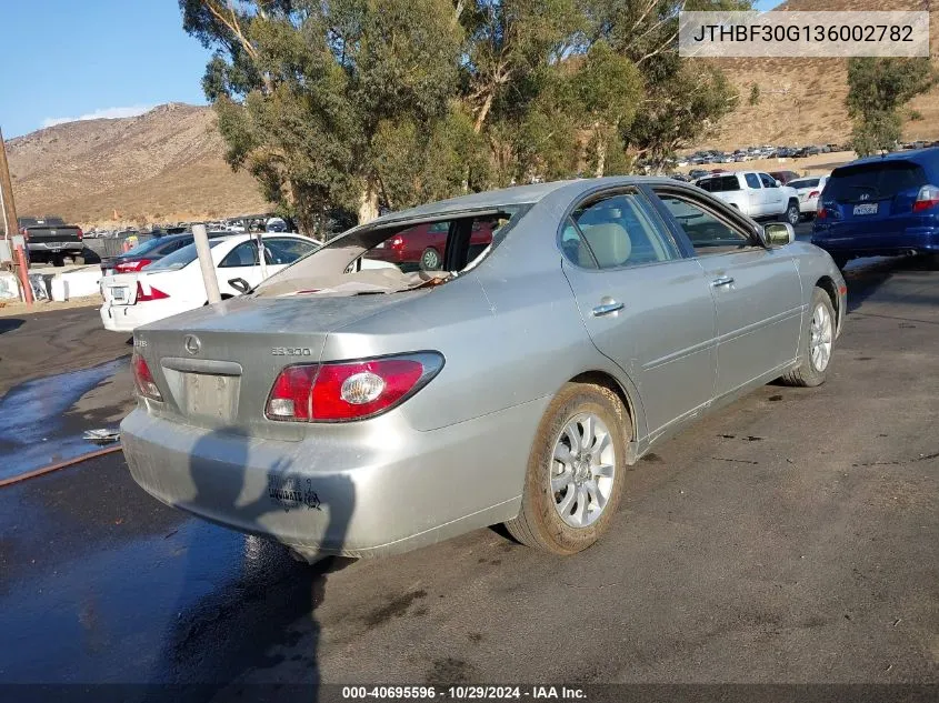 2003 Lexus Es 300 VIN: JTHBF30G136002782 Lot: 40695596