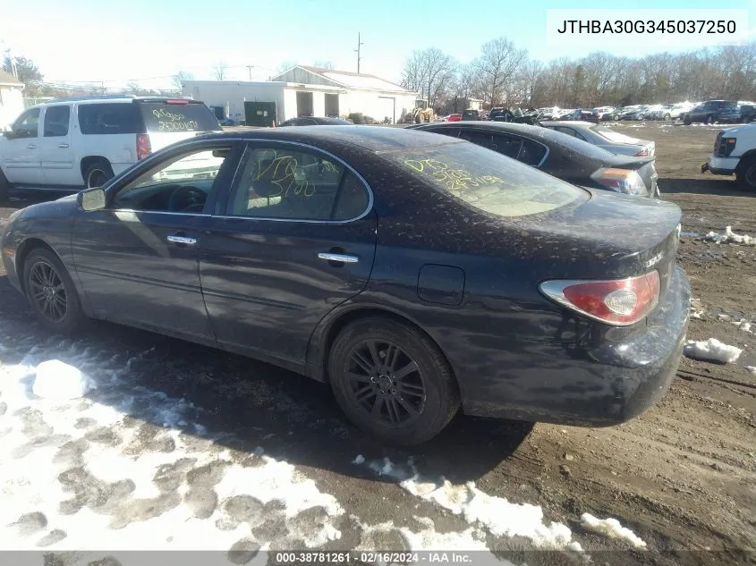 2004 Lexus Es 330 VIN: JTHBA30G345037250 Lot: 38781261