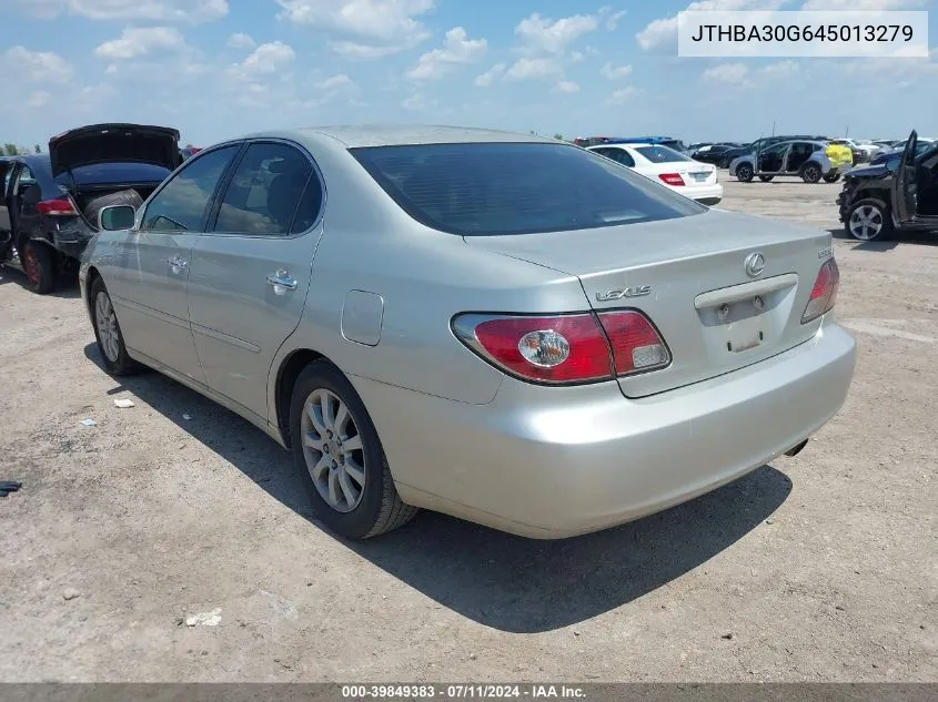 2004 Lexus Es 330 VIN: JTHBA30G645013279 Lot: 39849383