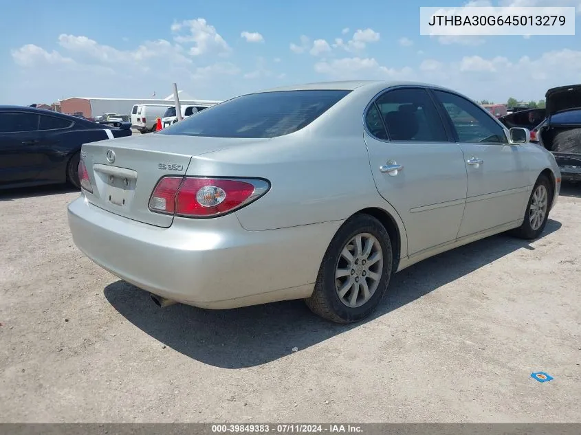 2004 Lexus Es 330 VIN: JTHBA30G645013279 Lot: 39849383