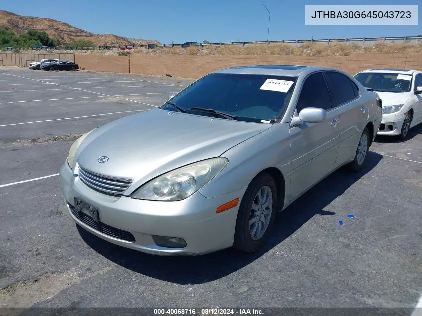 2004 Lexus Es 330 VIN: JTHBA30G645043723 Lot: 40068716