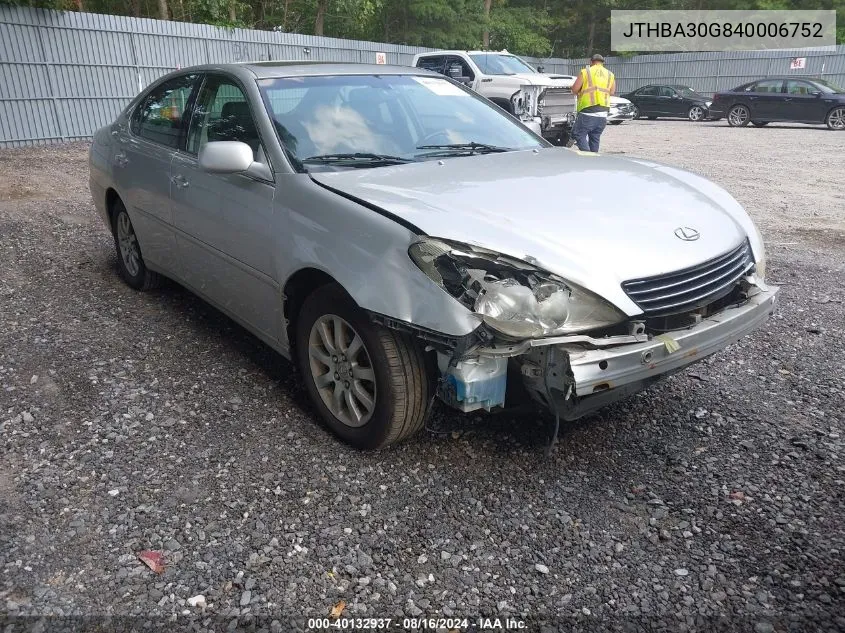 JTHBA30G840006752 2004 Lexus Es 330