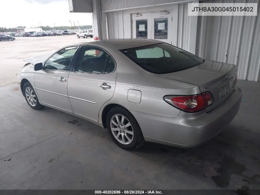 2004 Lexus Es 330 VIN: JTHBA30G045015402 Lot: 40202696