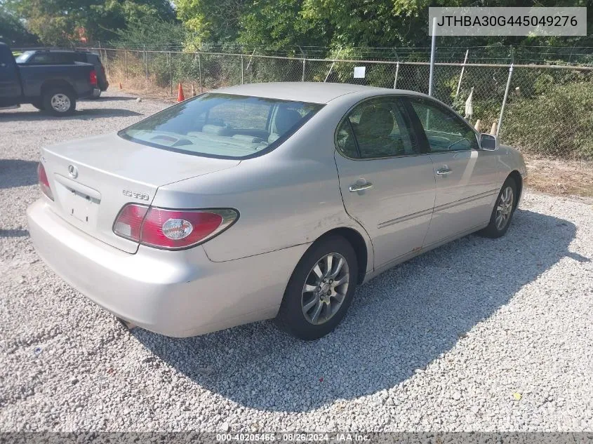 2004 Lexus Es 330 VIN: JTHBA30G445049276 Lot: 40205465