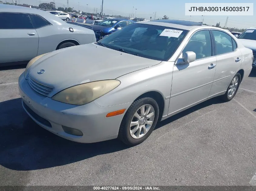 2004 Lexus Es 330 330 VIN: JTHBA30G145003517 Lot: 40277624