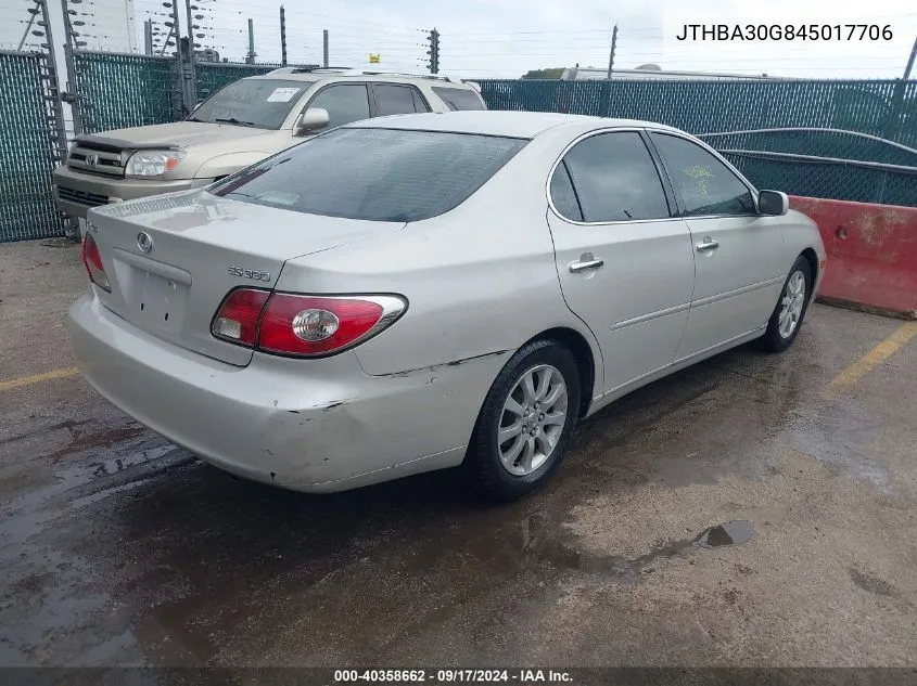 2004 Lexus Es 330 VIN: JTHBA30G845017706 Lot: 40358662