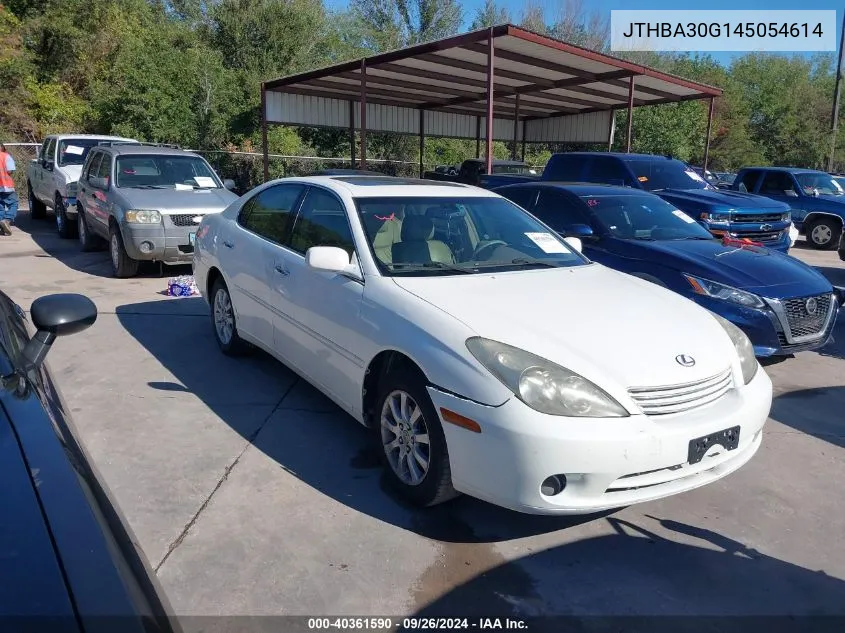 2004 Lexus Es 330 VIN: JTHBA30G145054614 Lot: 40361590