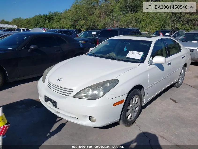 2004 Lexus Es 330 VIN: JTHBA30G145054614 Lot: 40361590