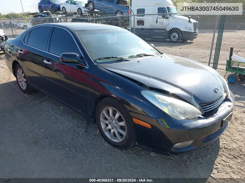 2004 Lexus Es 330 VIN: JTHBA30G745049630 Lot: 40366331