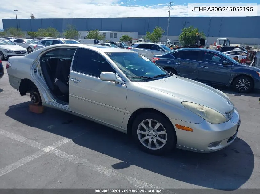 2004 Lexus Es 330 VIN: JTHBA30G245053195 Lot: 40369201