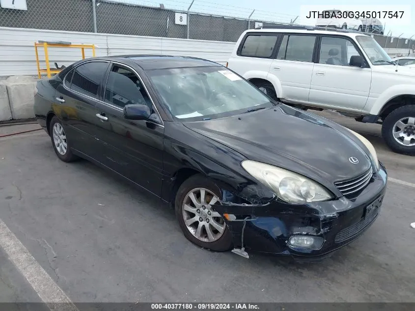 JTHBA30G345017547 2004 Lexus Es 330