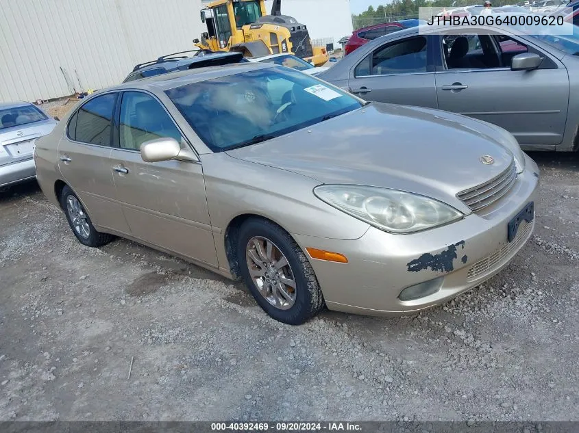 2004 Lexus Es 330 VIN: JTHBA30G640009620 Lot: 40392469