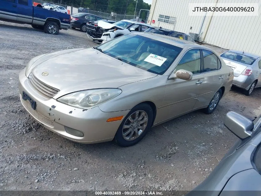 2004 Lexus Es 330 VIN: JTHBA30G640009620 Lot: 40392469