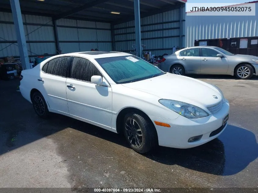 2004 Lexus Es 330 VIN: JTHBA30G945052075 Lot: 40397604