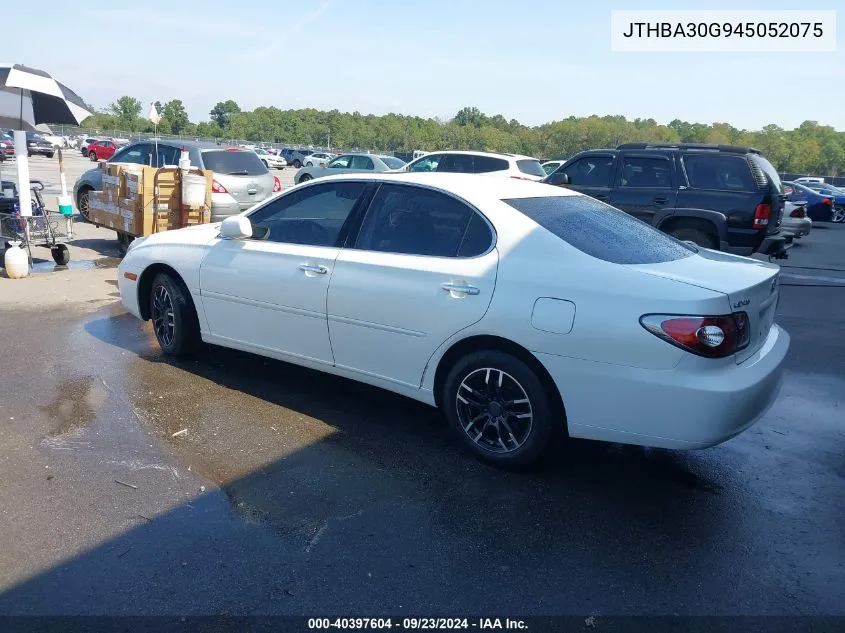 2004 Lexus Es 330 VIN: JTHBA30G945052075 Lot: 40397604