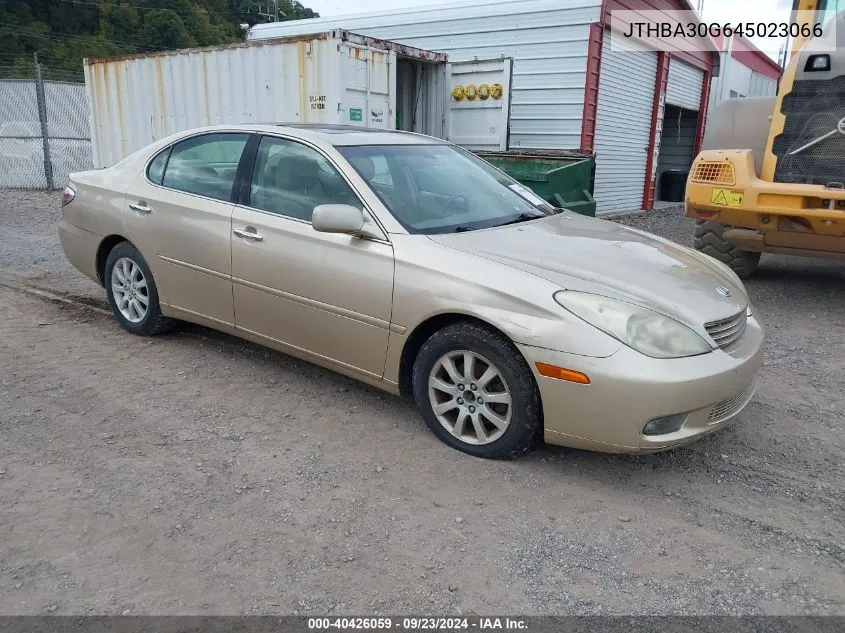 2004 Lexus Es 330 VIN: JTHBA30G645023066 Lot: 40426059