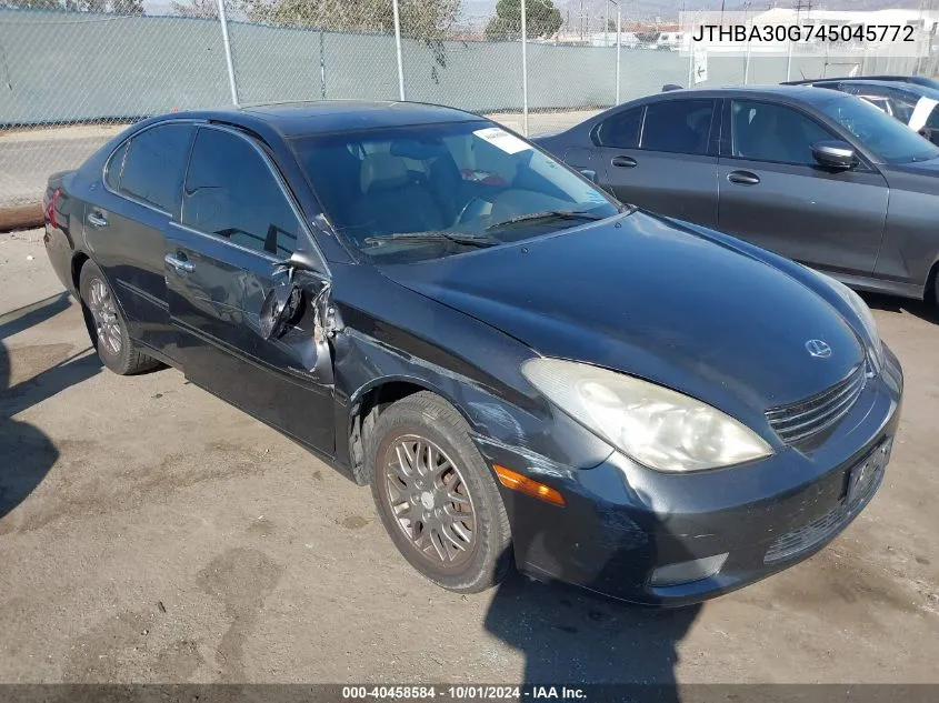 2004 Lexus Es 330 VIN: JTHBA30G745045772 Lot: 40458584