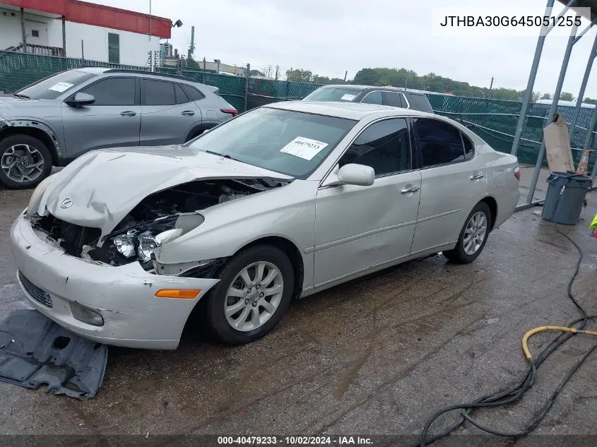 2004 Lexus Es 330 VIN: JTHBA30G645051255 Lot: 40479233