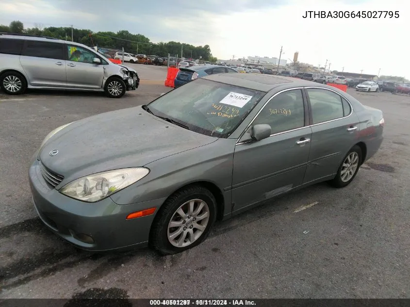 2004 Lexus Es 330 VIN: JTHBA30G645027795 Lot: 40501297