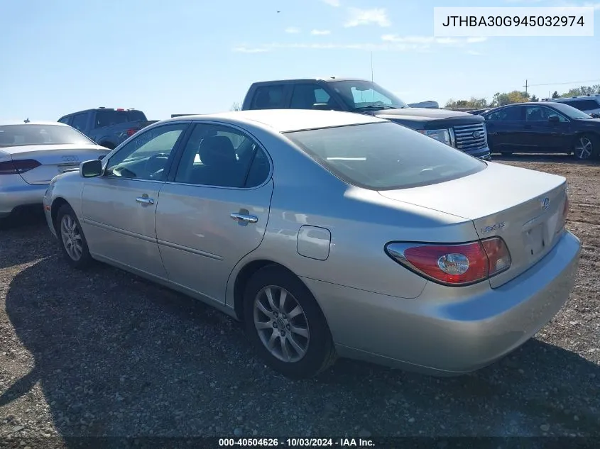 2004 Lexus Es 330 VIN: JTHBA30G945032974 Lot: 40504626