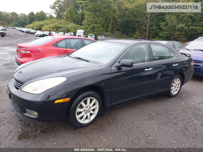 2004 Lexus Es 330 VIN: JTHBA30G345037118 Lot: 40542846