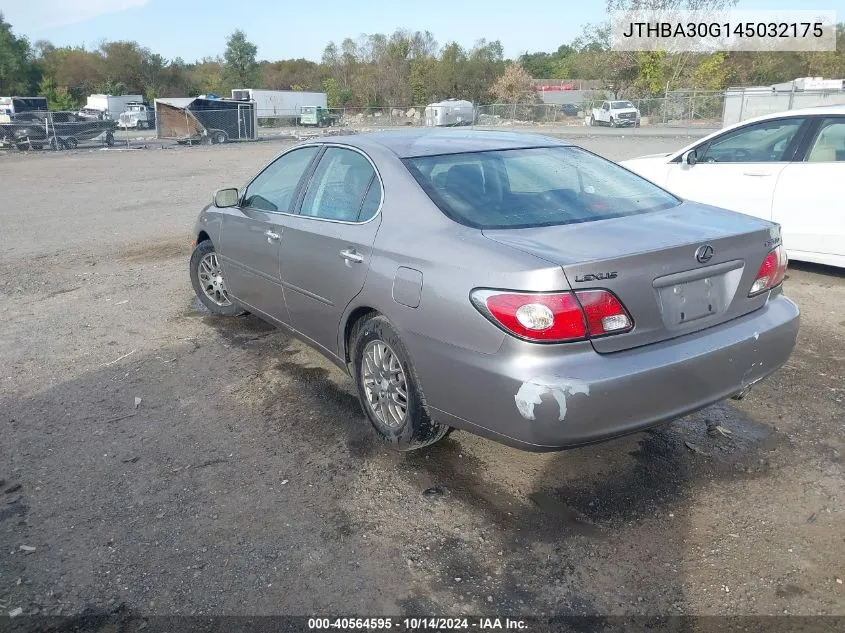 2004 Lexus Es 330 VIN: JTHBA30G145032175 Lot: 40564595