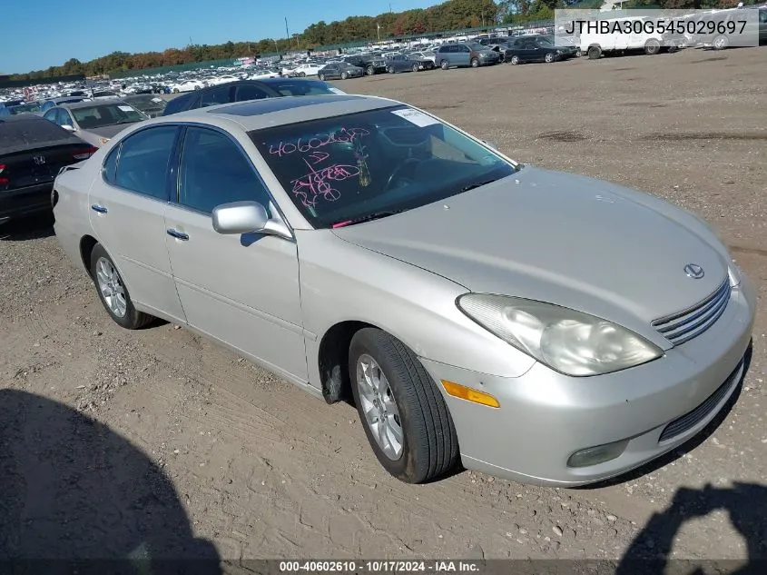 2004 Lexus Es 330 330 VIN: JTHBA30G545029697 Lot: 40602610