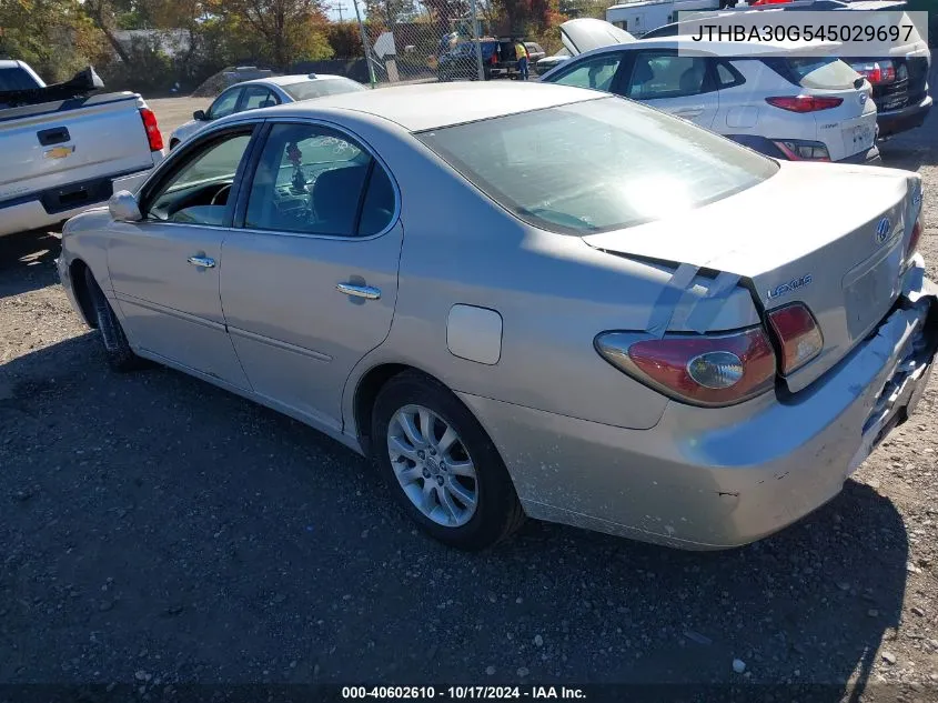 2004 Lexus Es 330 330 VIN: JTHBA30G545029697 Lot: 40602610